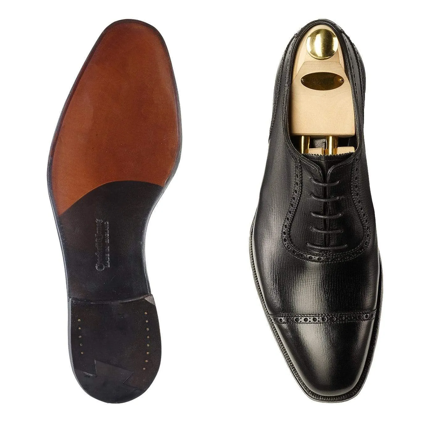 Albany 4 Black Willow Grain,Men Oxfords