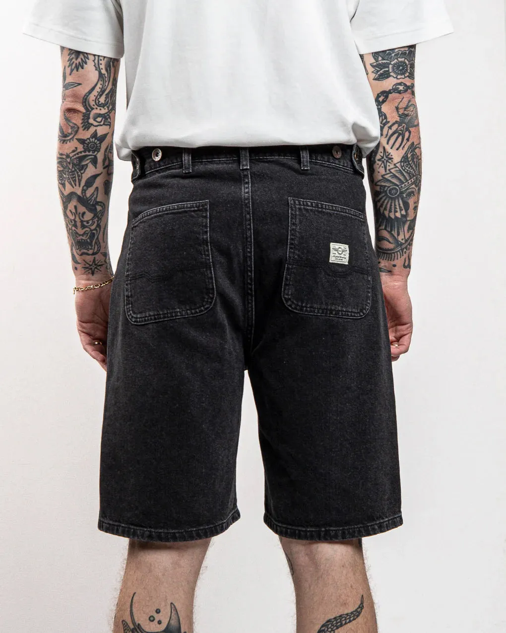Albion Carpenter Shorts - Washed Black,Men Shorts