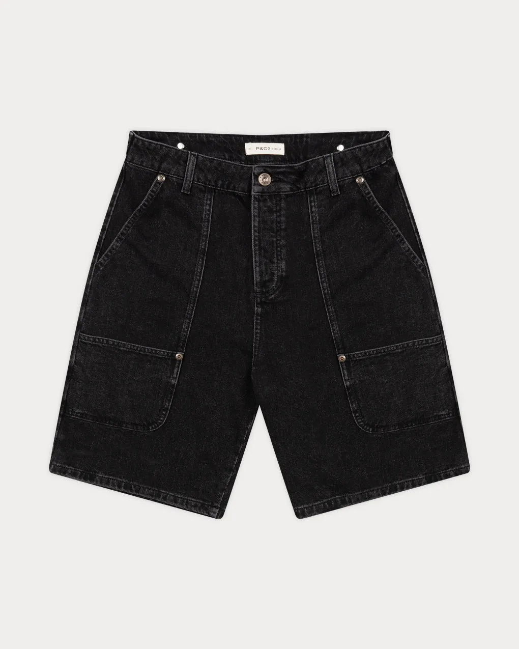 Albion Carpenter Shorts - Washed Black,Men Shorts