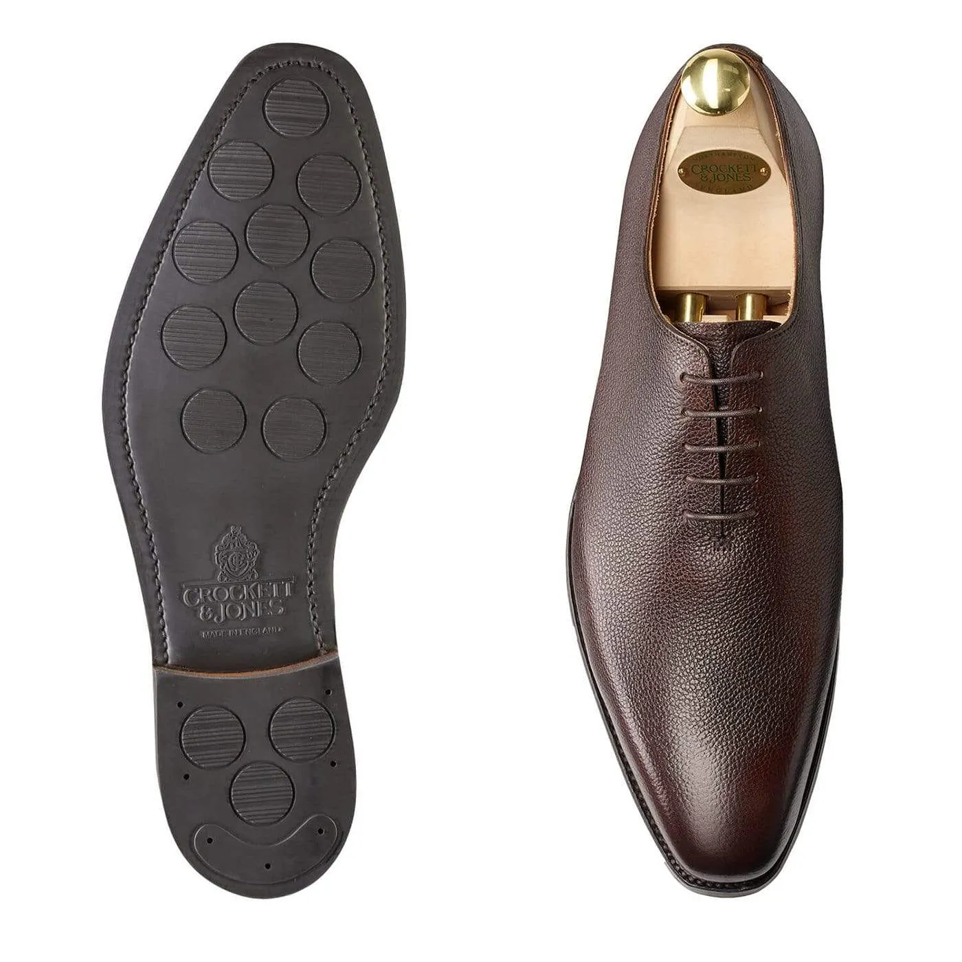 Alex Dark Brown Pebble Grain,Men Oxfords