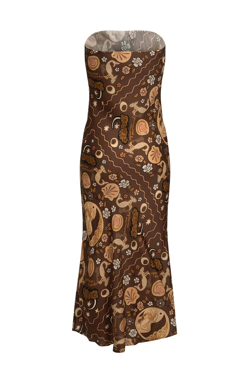 Aquarius Strapless Bias Dress,Dresses
