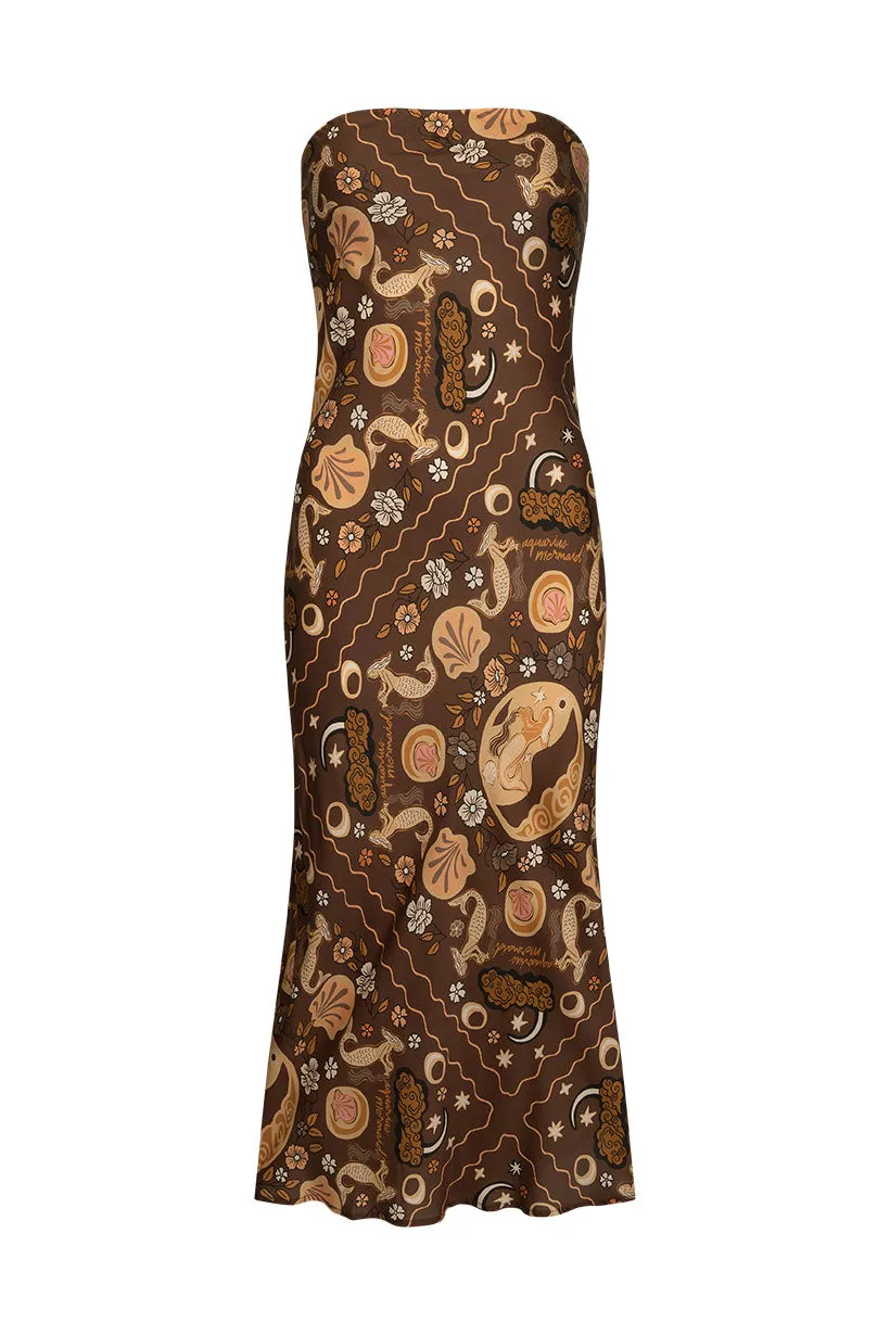 Aquarius Strapless Bias Dress,Dresses