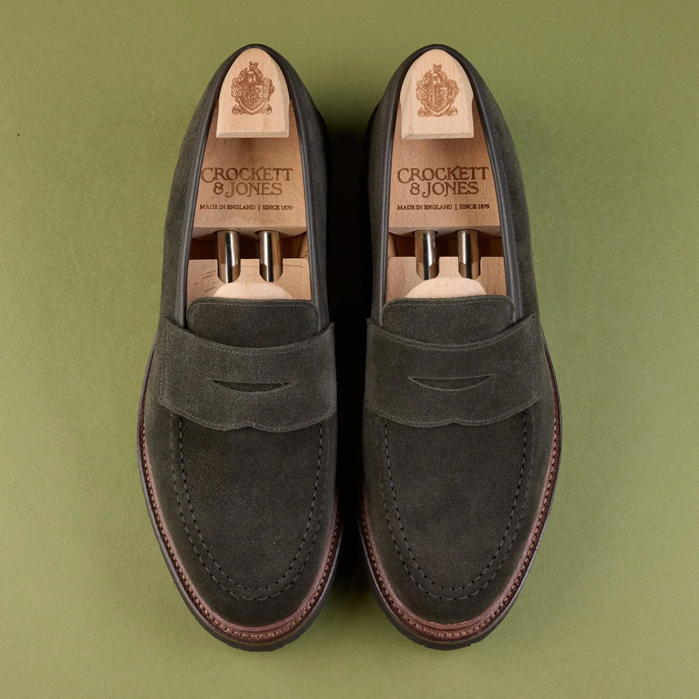 Boston 2 Earth Green Suede,Men Loafers