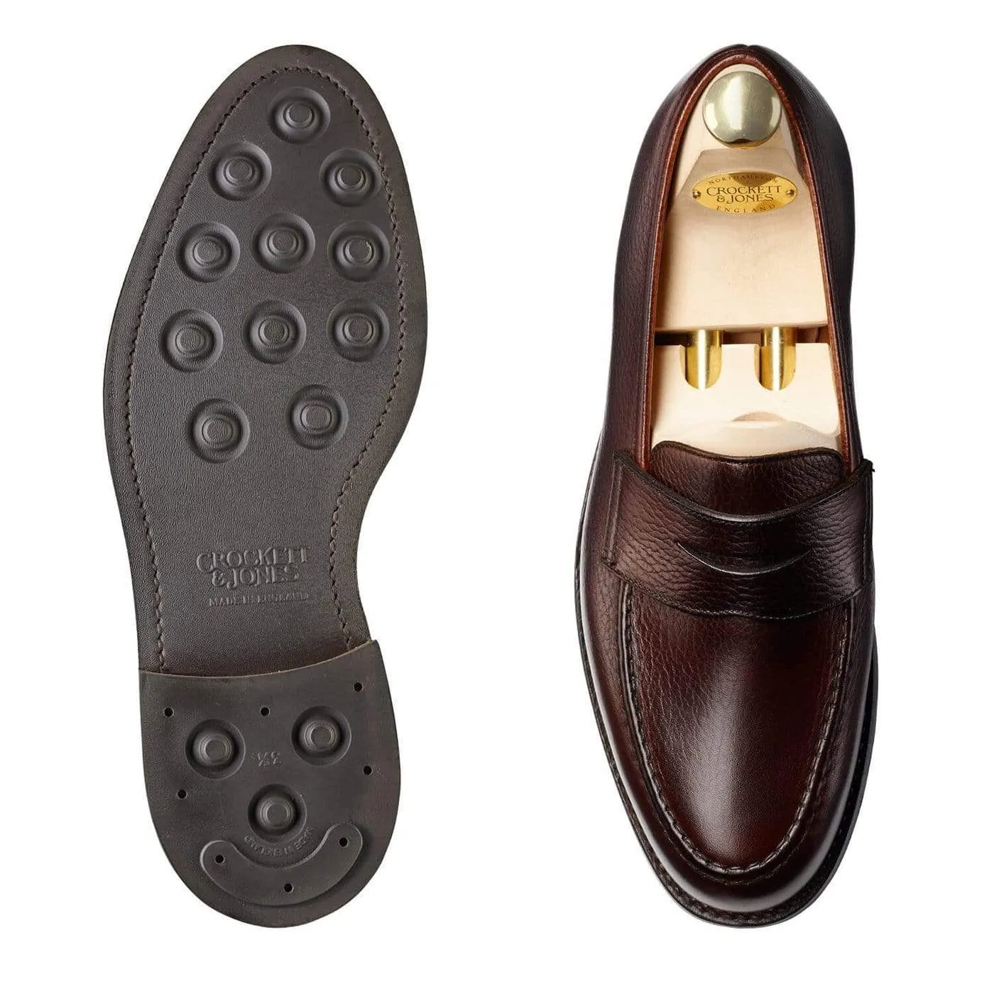 Boston Dark Brown Country Calf Grain,Men Loafers