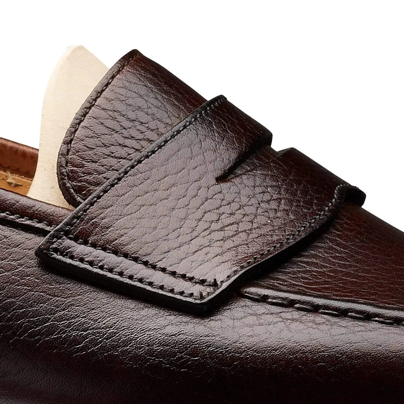 Boston Dark Brown Country Calf Grain,Men Loafers