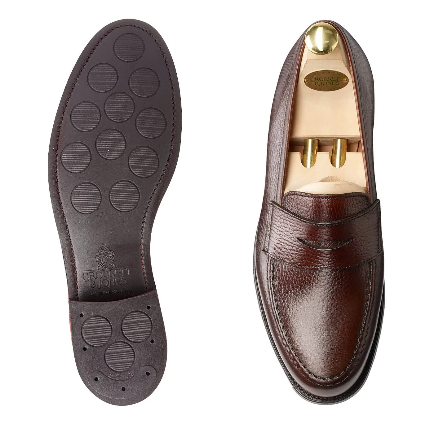 Boston Dark Brown Country Calf Grain,Men Loafers