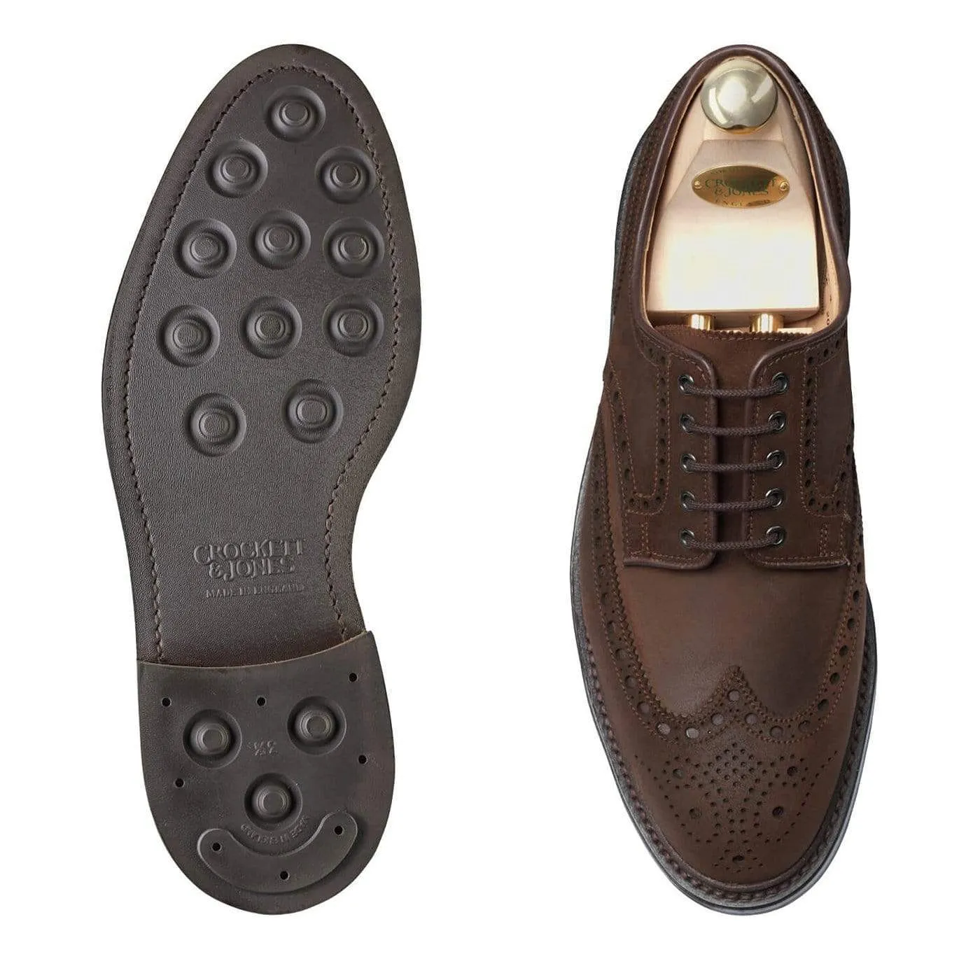 Cardigan 4 Dark Brown Rough-Out Suede,Men Derbys