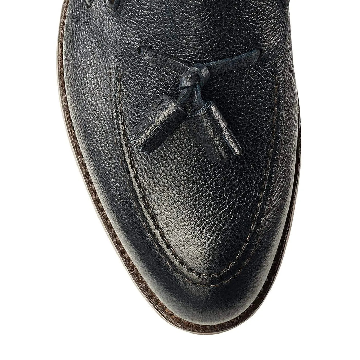 Carly Navy Pebble Grain,Women Loafers