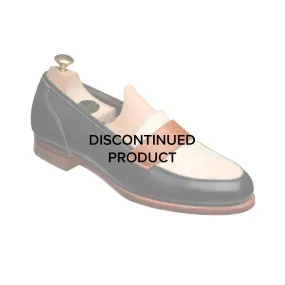Clare Navy, Ivory & Tan Burnished Calf,Women Loafers