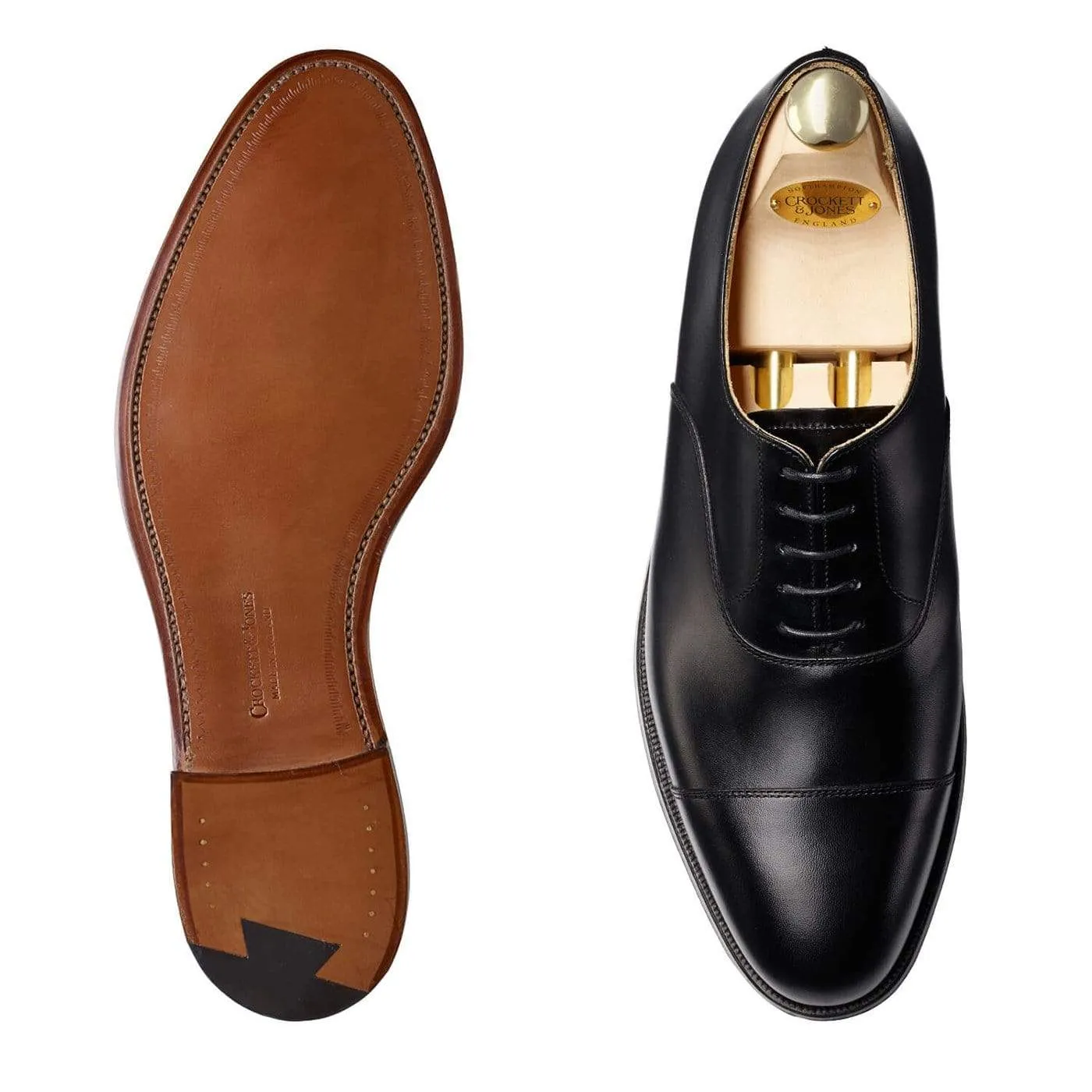 Connaught Black Calf (F Fitting),Men Oxfords