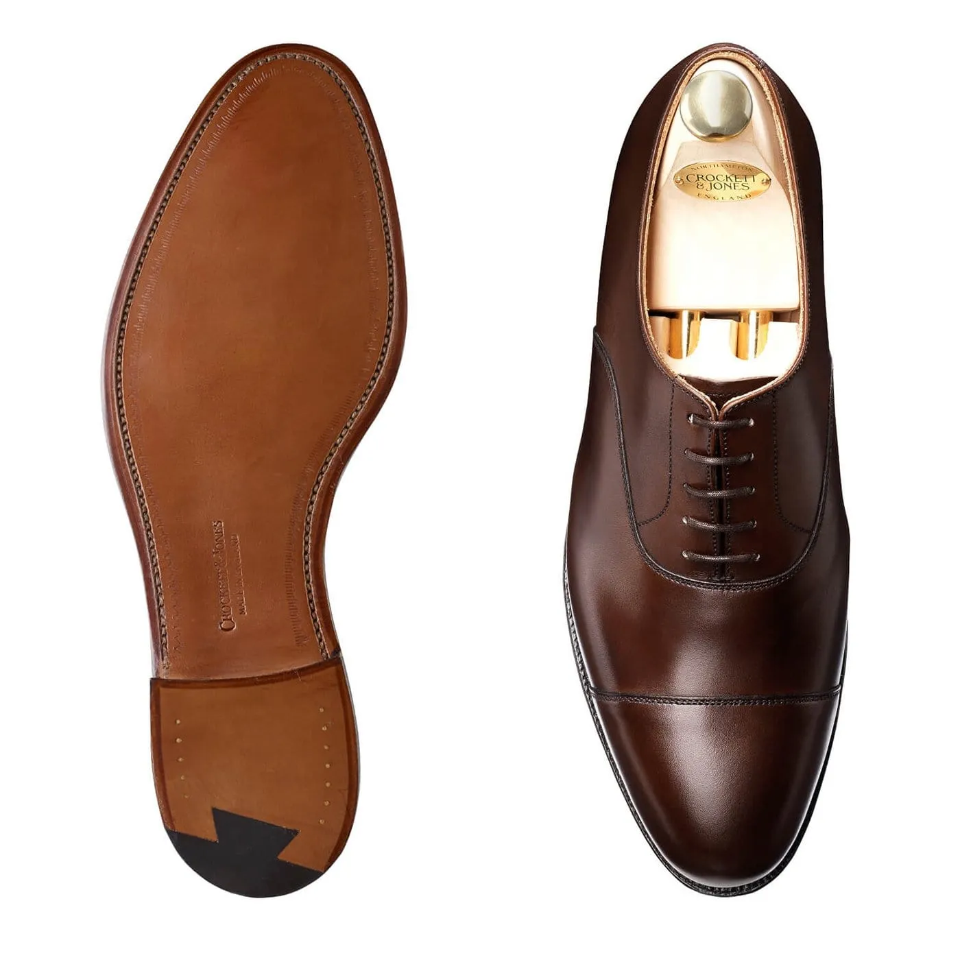 Connaught Dark Brown Burnished Calf,Men Oxfords