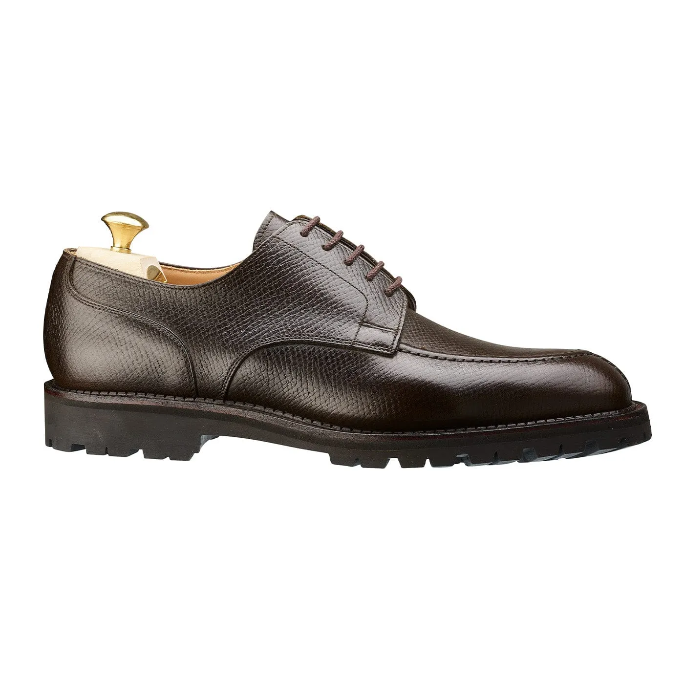 Denver Dark Brown Hatch Grain,Men Derbys