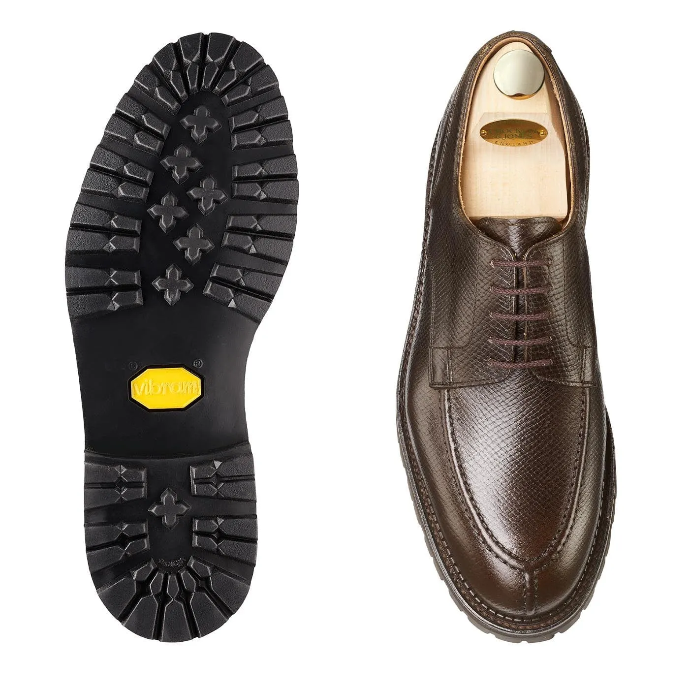 Denver Dark Brown Hatch Grain,Men Derbys