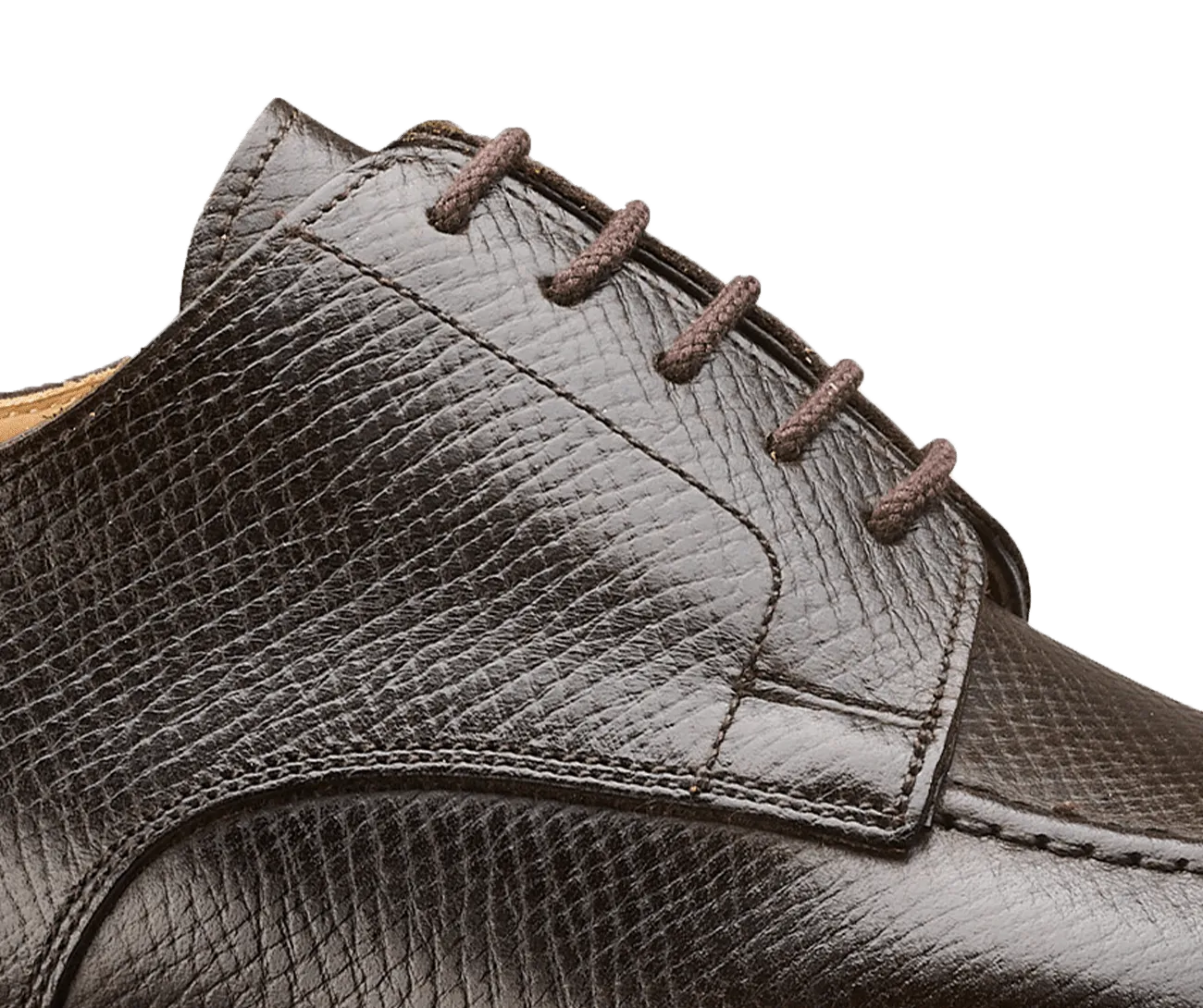 Denver Dark Brown Hatch Grain,Men Derbys