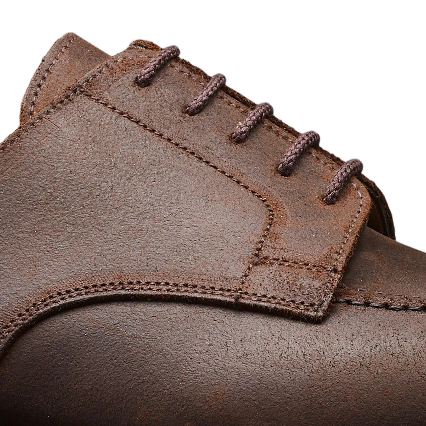 Denver Dark Brown Rough-Out Suede,Men Derbys