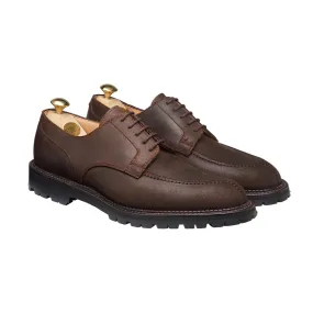 Denver Dark Brown Rough-Out Suede,Men Derbys