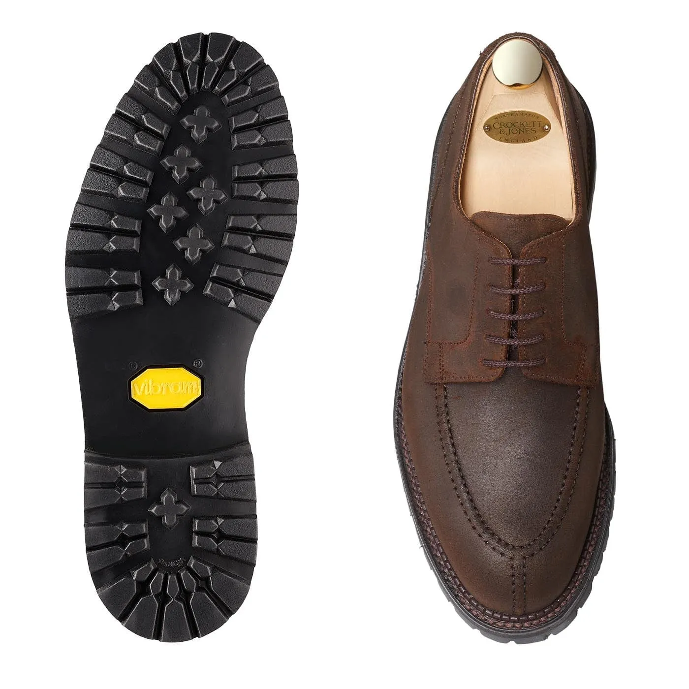 Denver Dark Brown Rough-Out Suede,Men Derbys