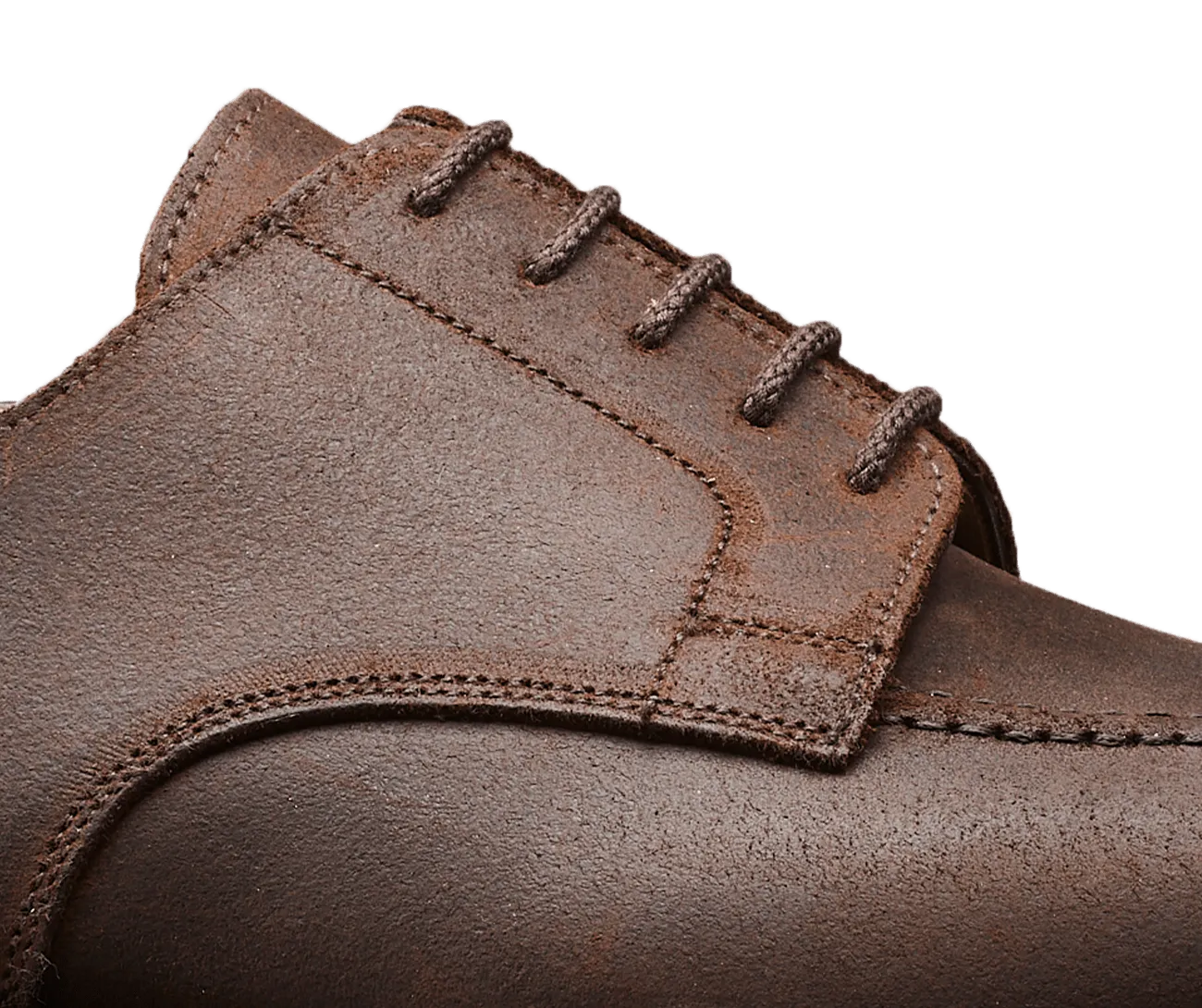 Denver Dark Brown Rough-Out Suede,Men Derbys