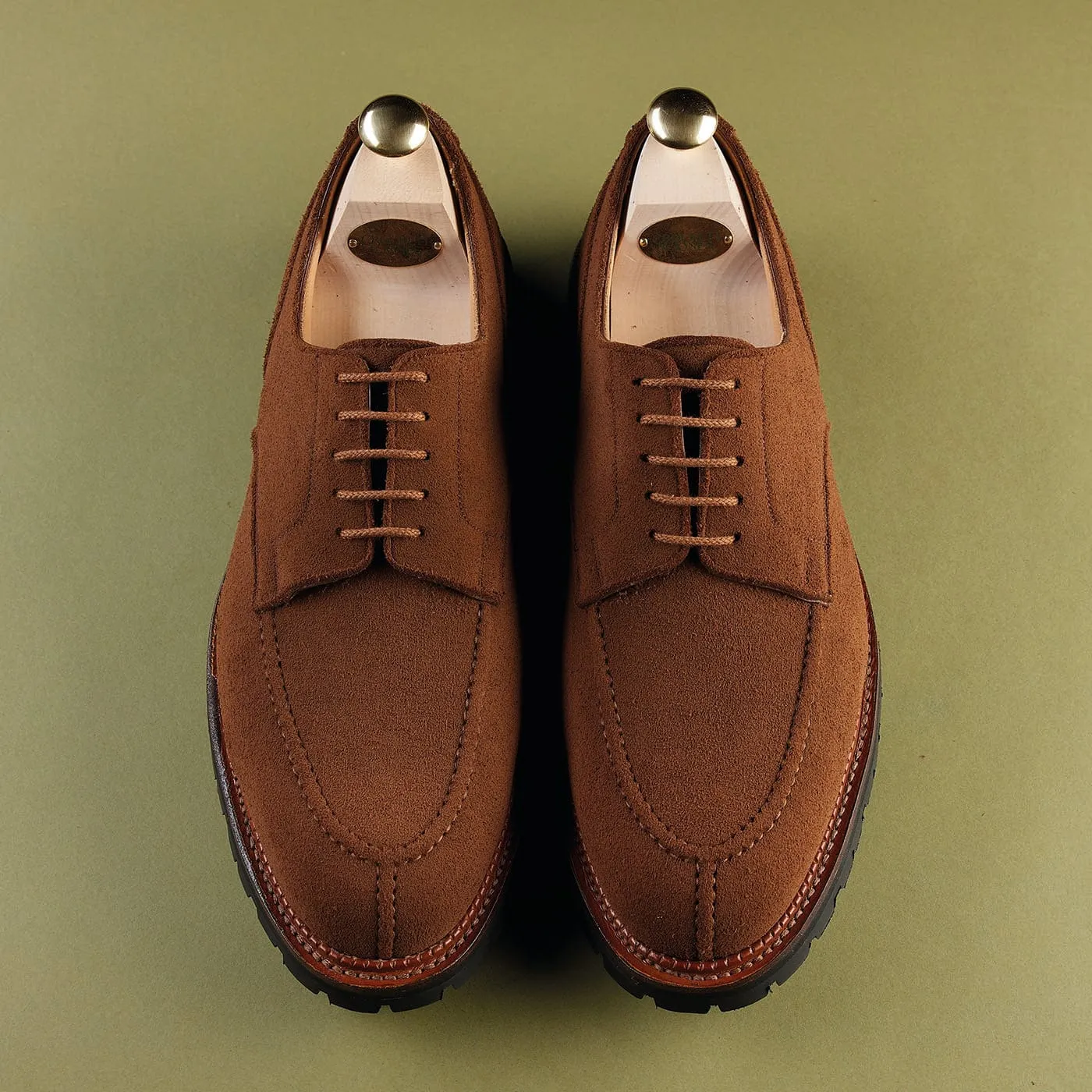 Denver Tobacco Deer Skin Suede,Men Derbys
