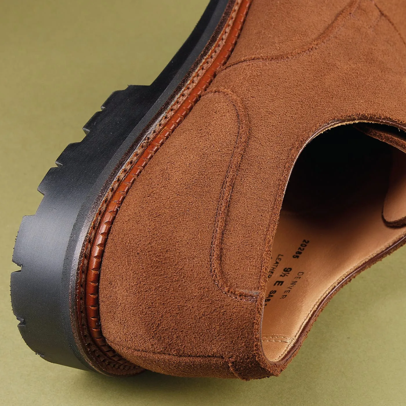 Denver Tobacco Deer Skin Suede,Men Derbys