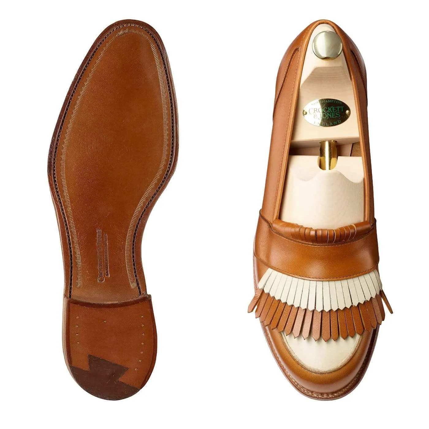 Emma Ivory & Tan Calf,Women Loafers
