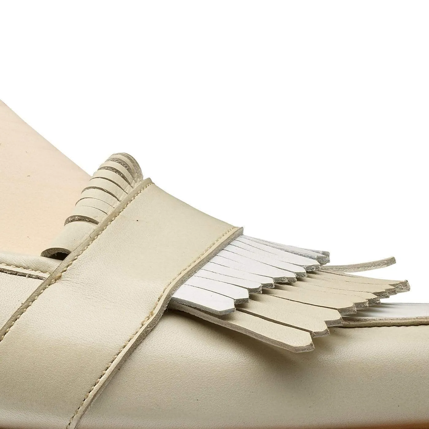 Emma Ivory & White Calf,Women Loafers