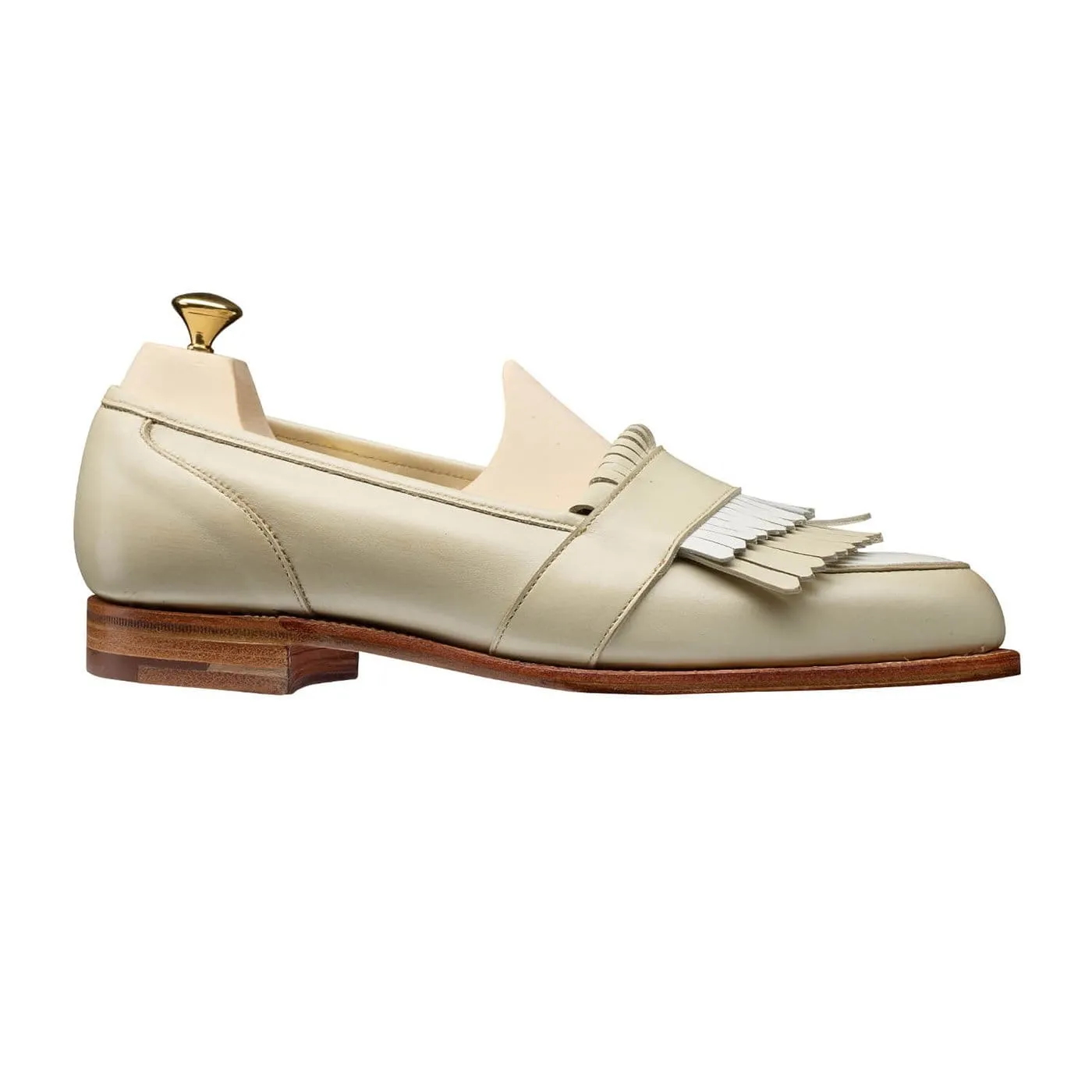 Emma Ivory & White Calf,Women Loafers