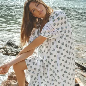 Fable Block Printed Midi Dress,Dresses