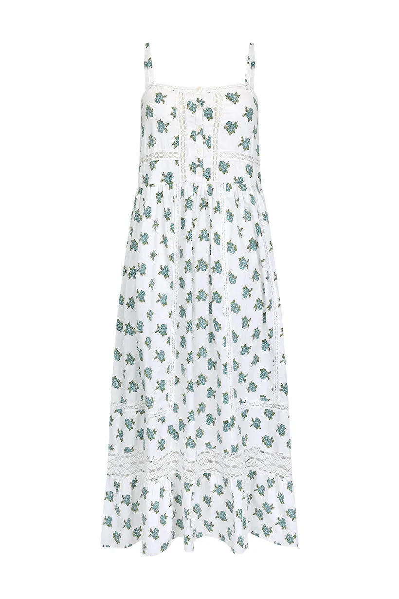 Fable Block Printed Strappy Sundress,Dresses