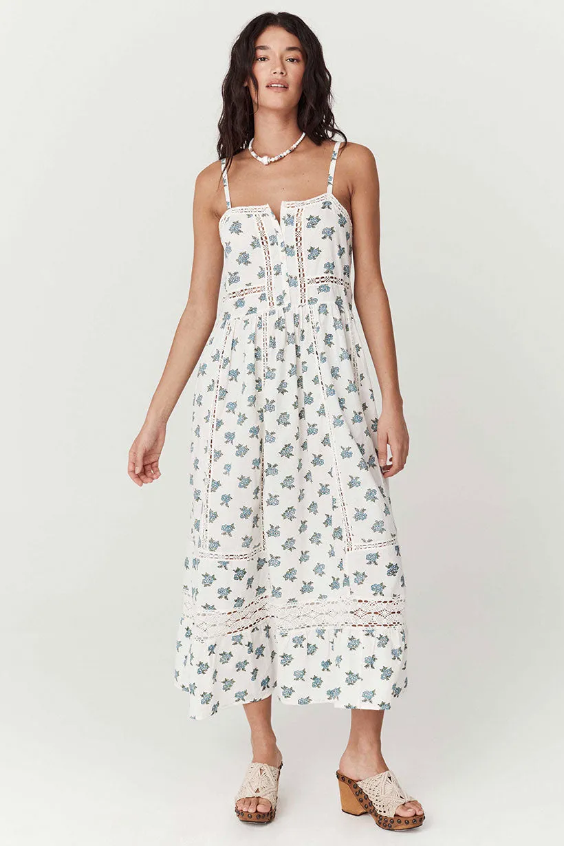 Fable Block Printed Strappy Sundress,Dresses