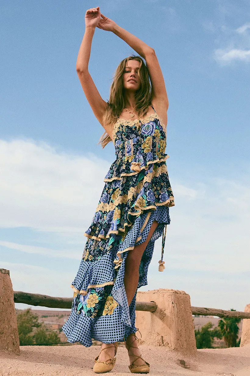 Full Bloom Ruffle Soir??e Dress,Dresses