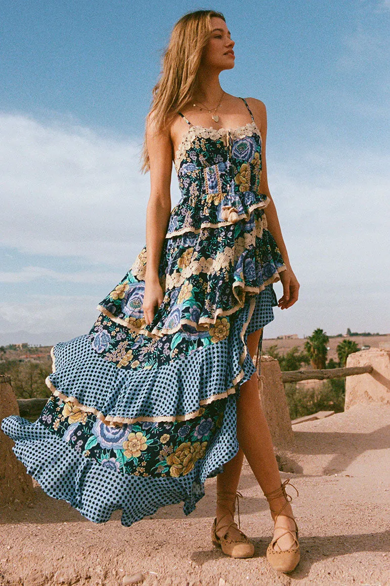 Full Bloom Ruffle Soir??e Dress,Dresses