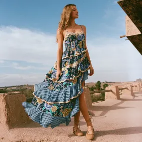 Full Bloom Ruffle Soir??e Dress,Dresses