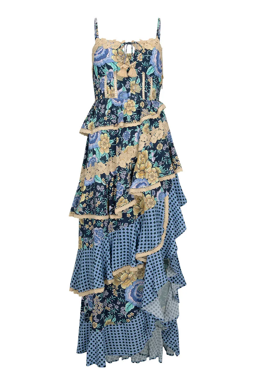 Full Bloom Ruffle Soir??e Dress,Dresses