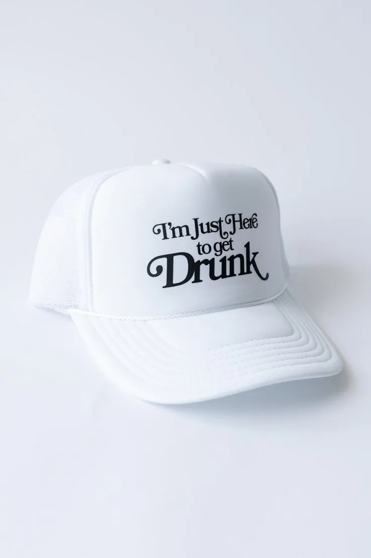 Gameday Hat - I'm Just Here to Get Drunk,Accessories