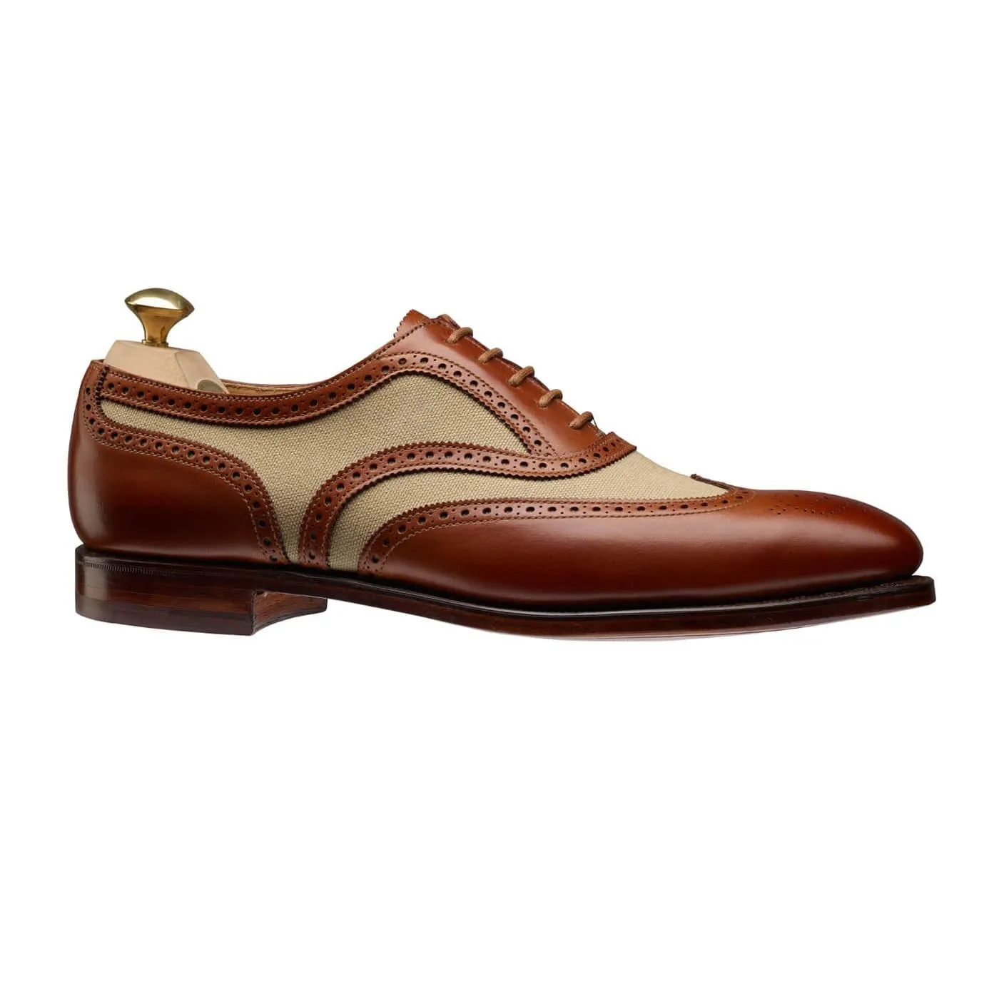 Gerrard 4 Mahogany Calf & Stone Canvas,Men Oxfords
