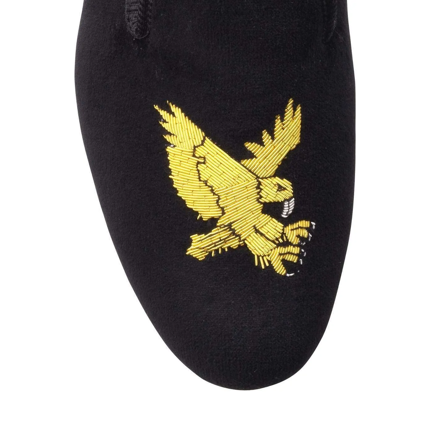 Golden Eagle Black Velvet,Men Slippers