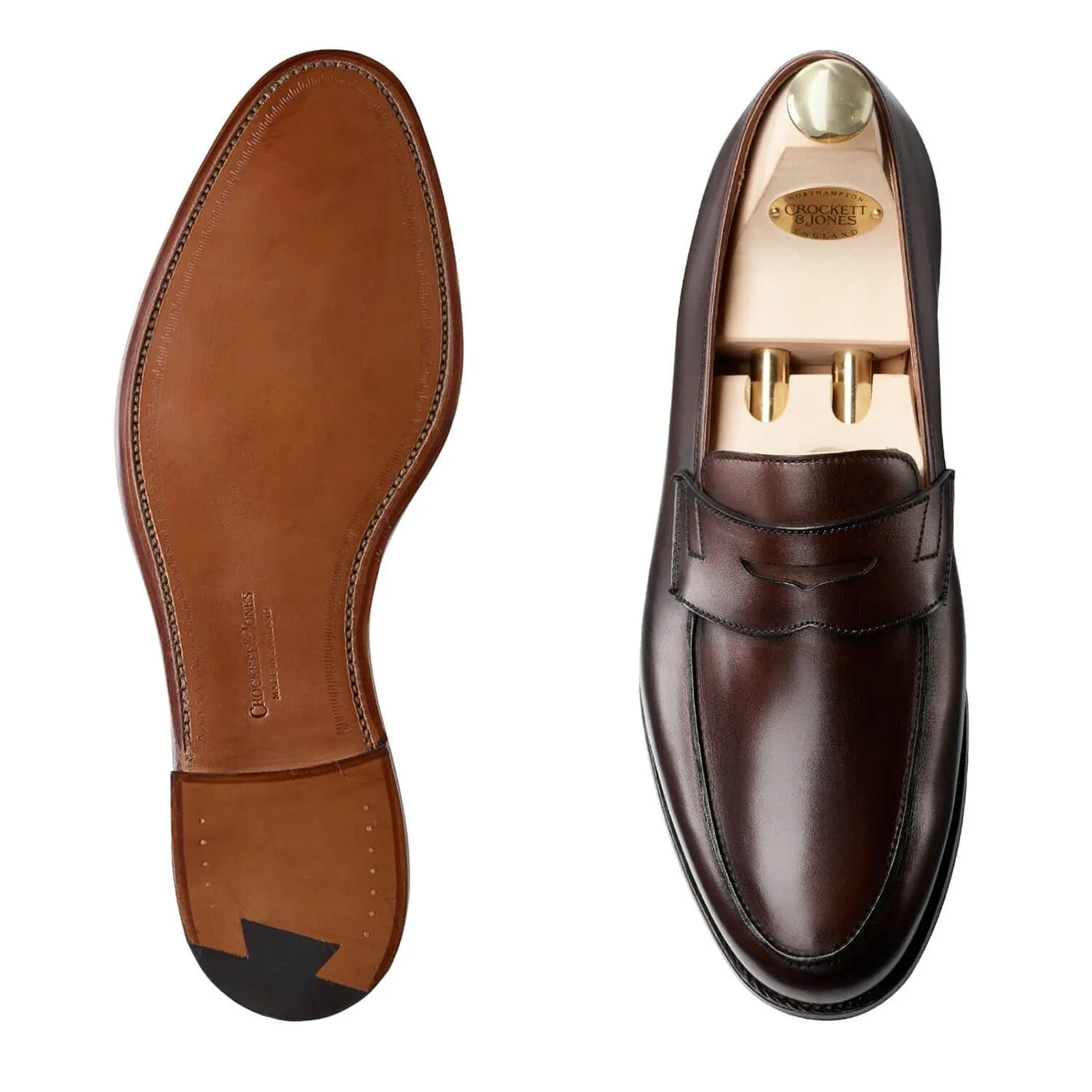 Grantham 2 Dark Brown Burnished Calf,Men Loafers