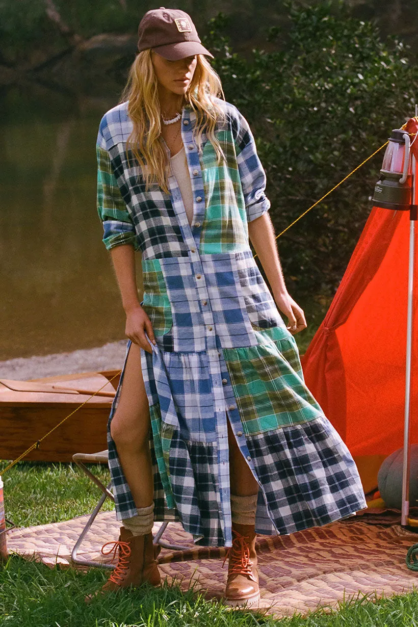 High Tide Flannel Maxi Dress,Dresses