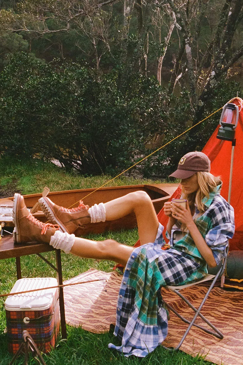High Tide Flannel Maxi Dress,Dresses