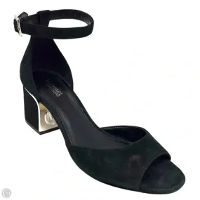 Lana Suede Sandals By Michael By Michael Kors In Black, Size: 6,Heels Women