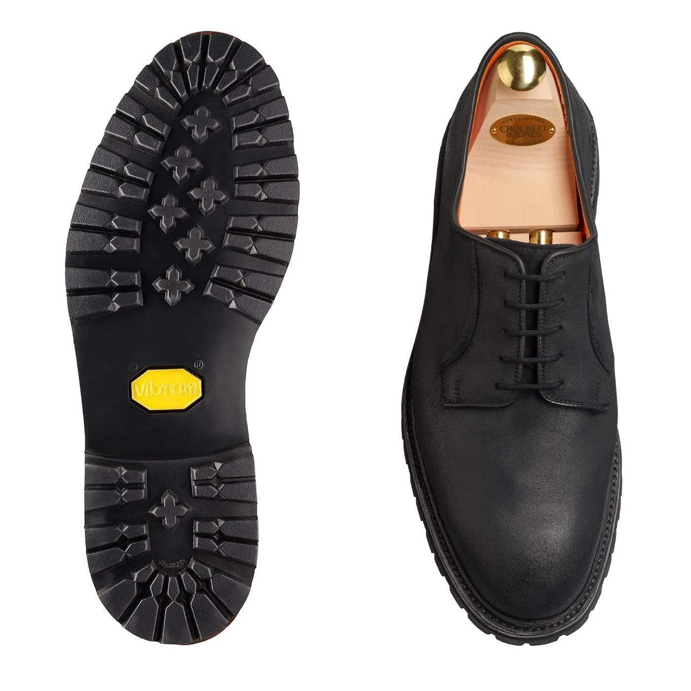 Lanark 3 Black Rough-Out Suede,Men Derbys