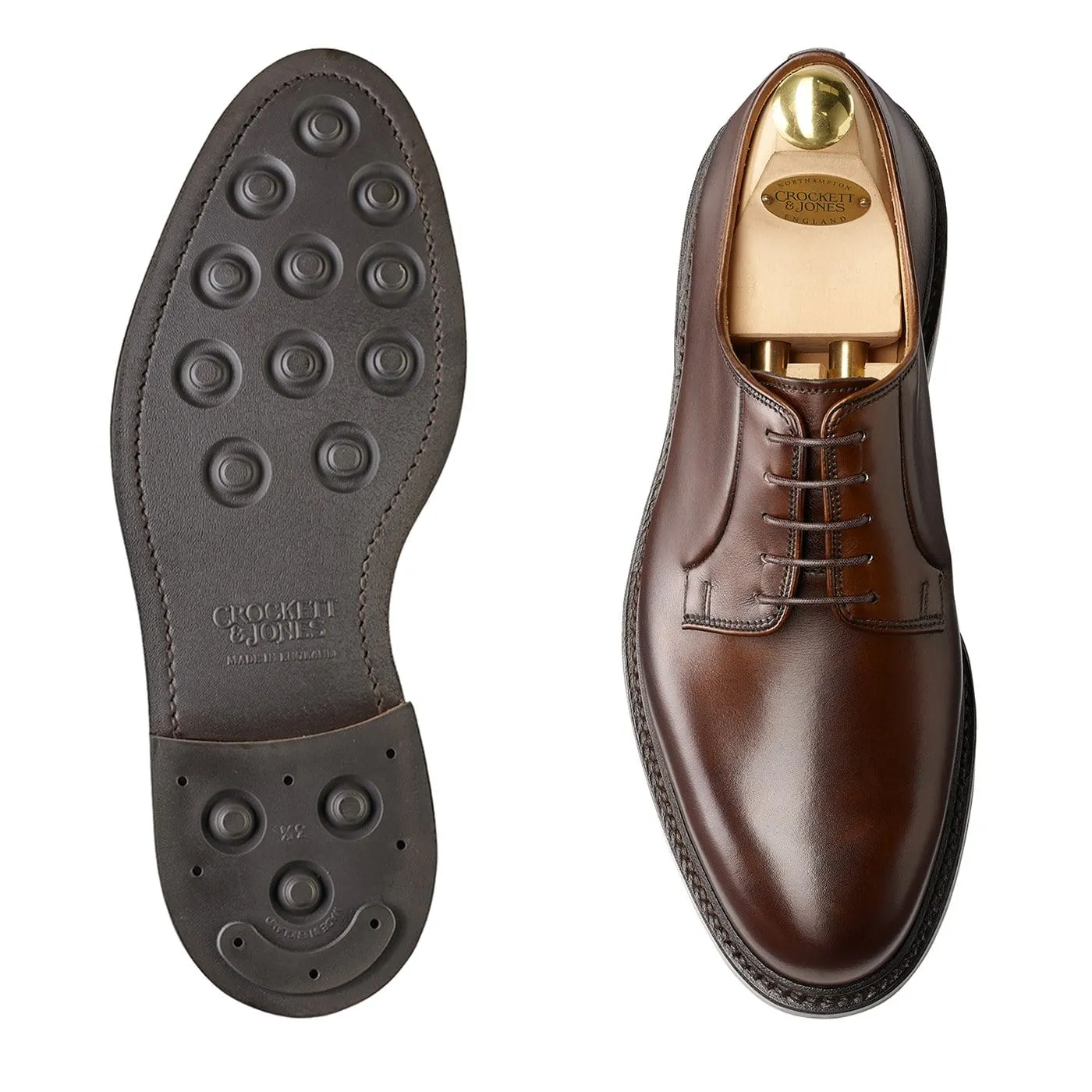 Lanark 3 Dark Brown Burnished Calf,Men Derbys