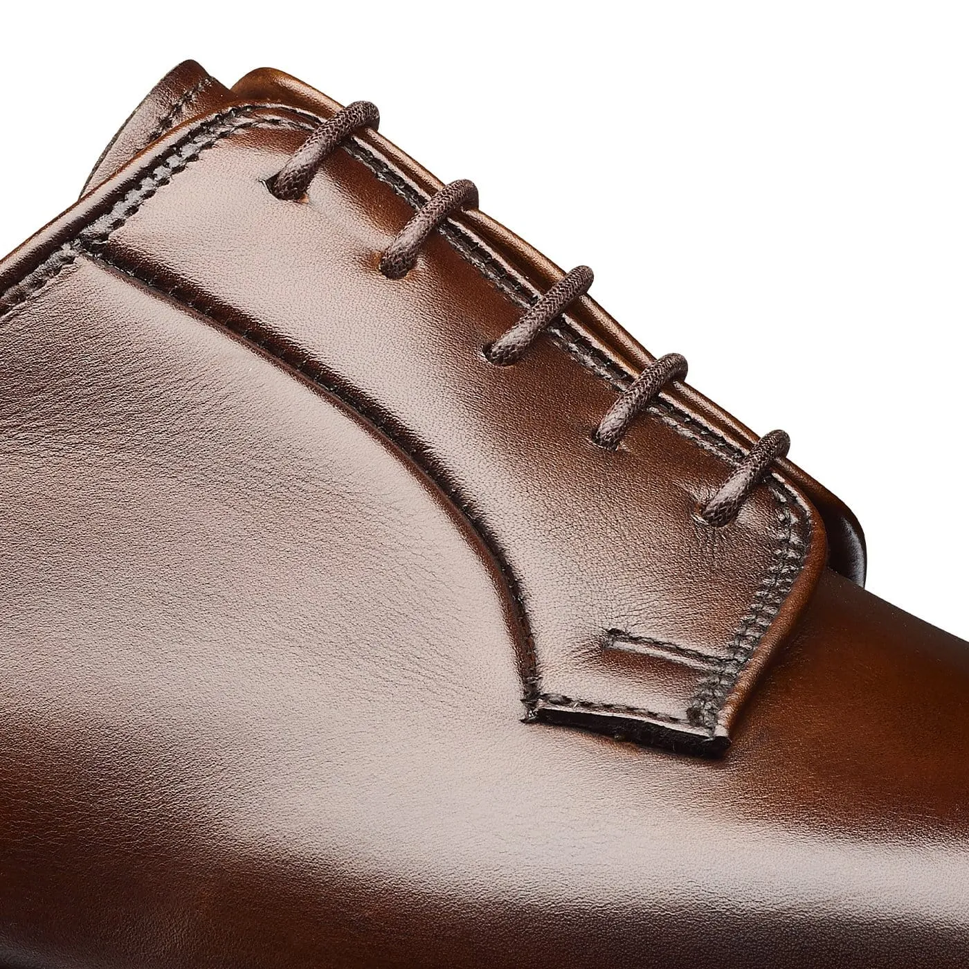Lanark 3 Dark Brown Burnished Calf,Men Derbys