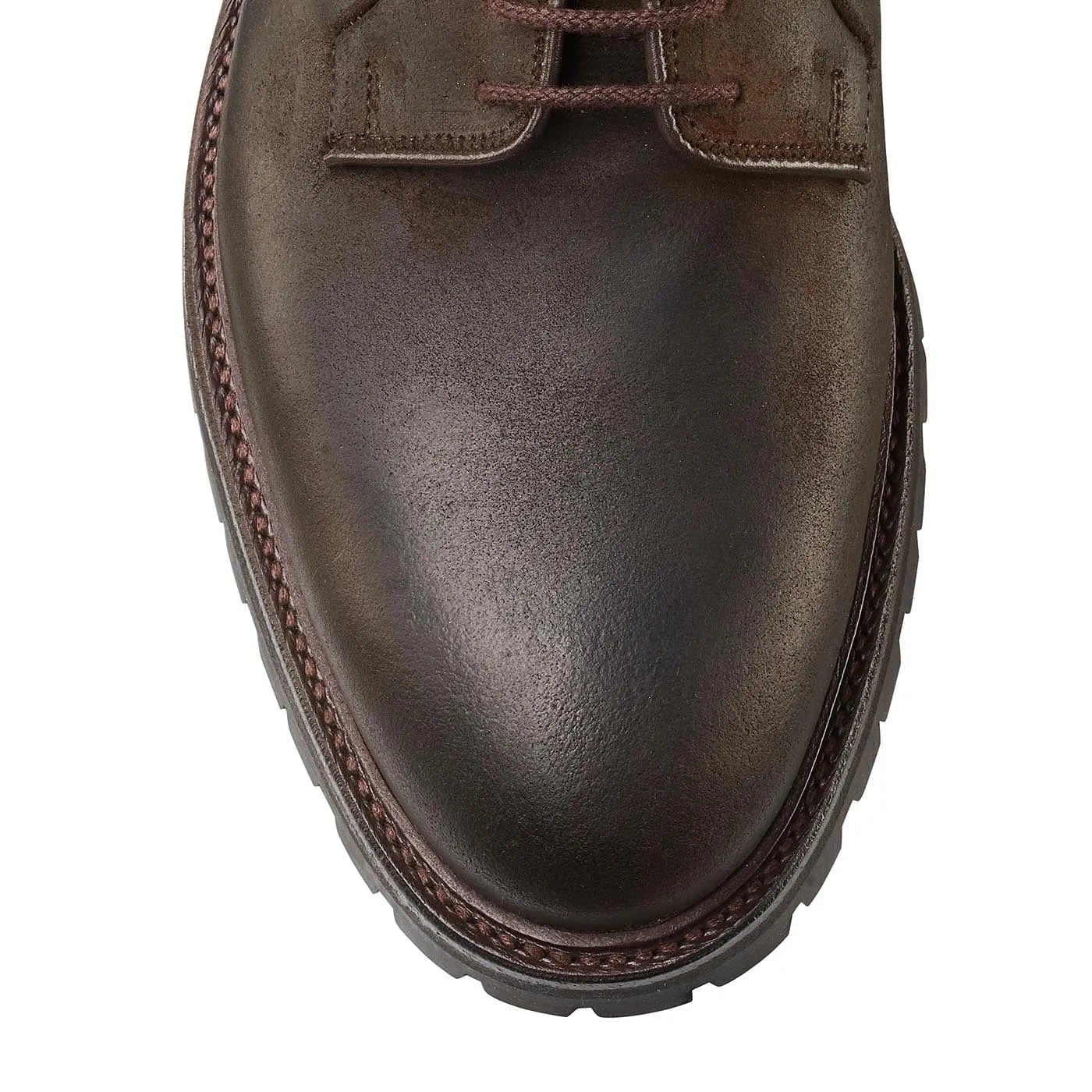 Lanark 3 Dark Brown Rough-Out Suede,Men Derbys