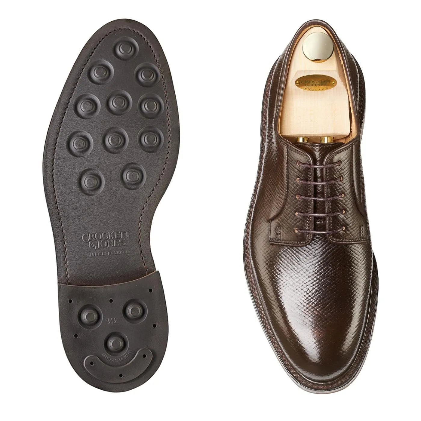 Lanark 5 Dark Brown Hatch Grain Cordovan,Men Derbys