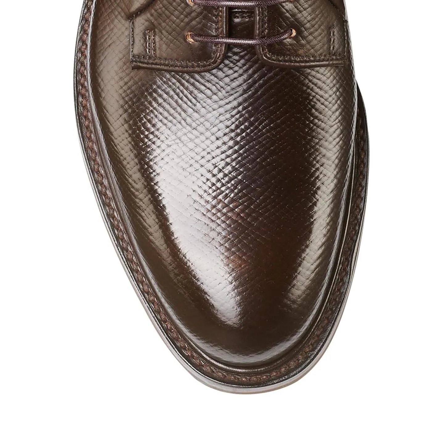 Lanark 5 Dark Brown Hatch Grain Cordovan,Men Derbys