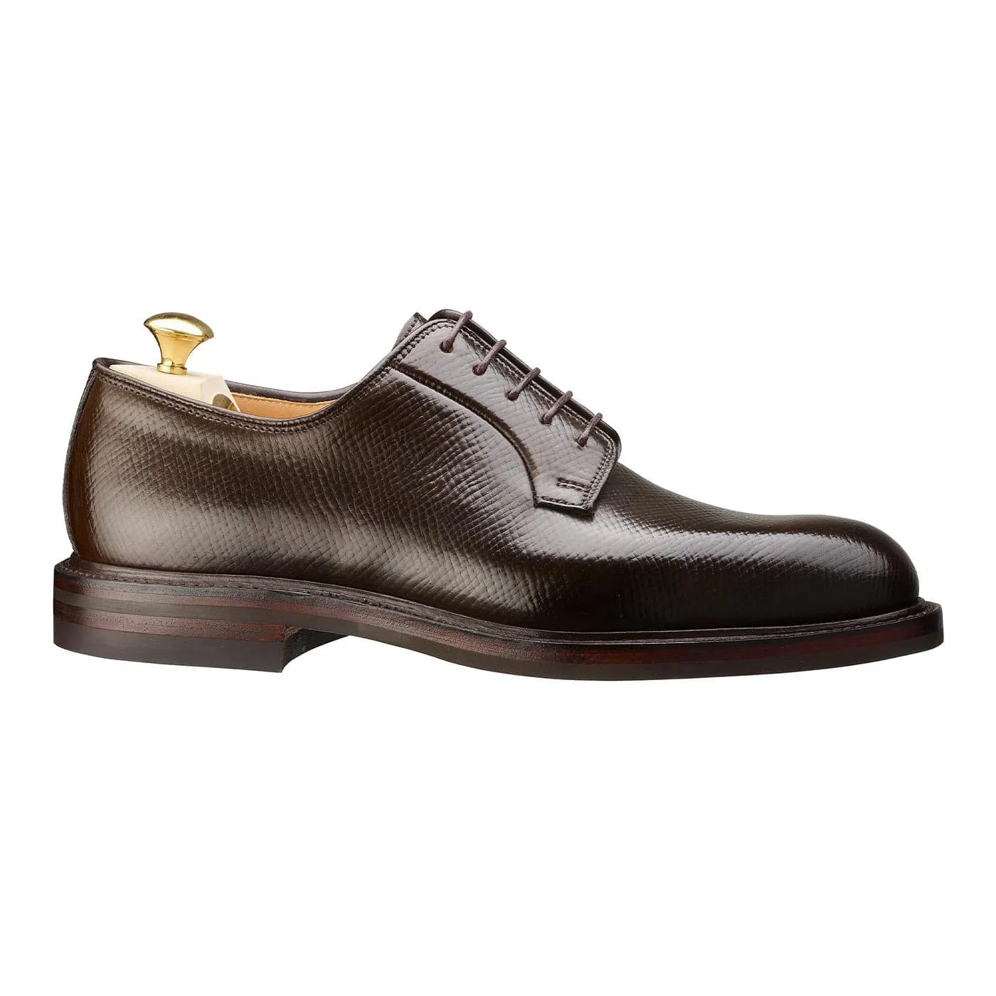 Lanark 5 Dark Brown Hatch Grain Cordovan,Men Derbys