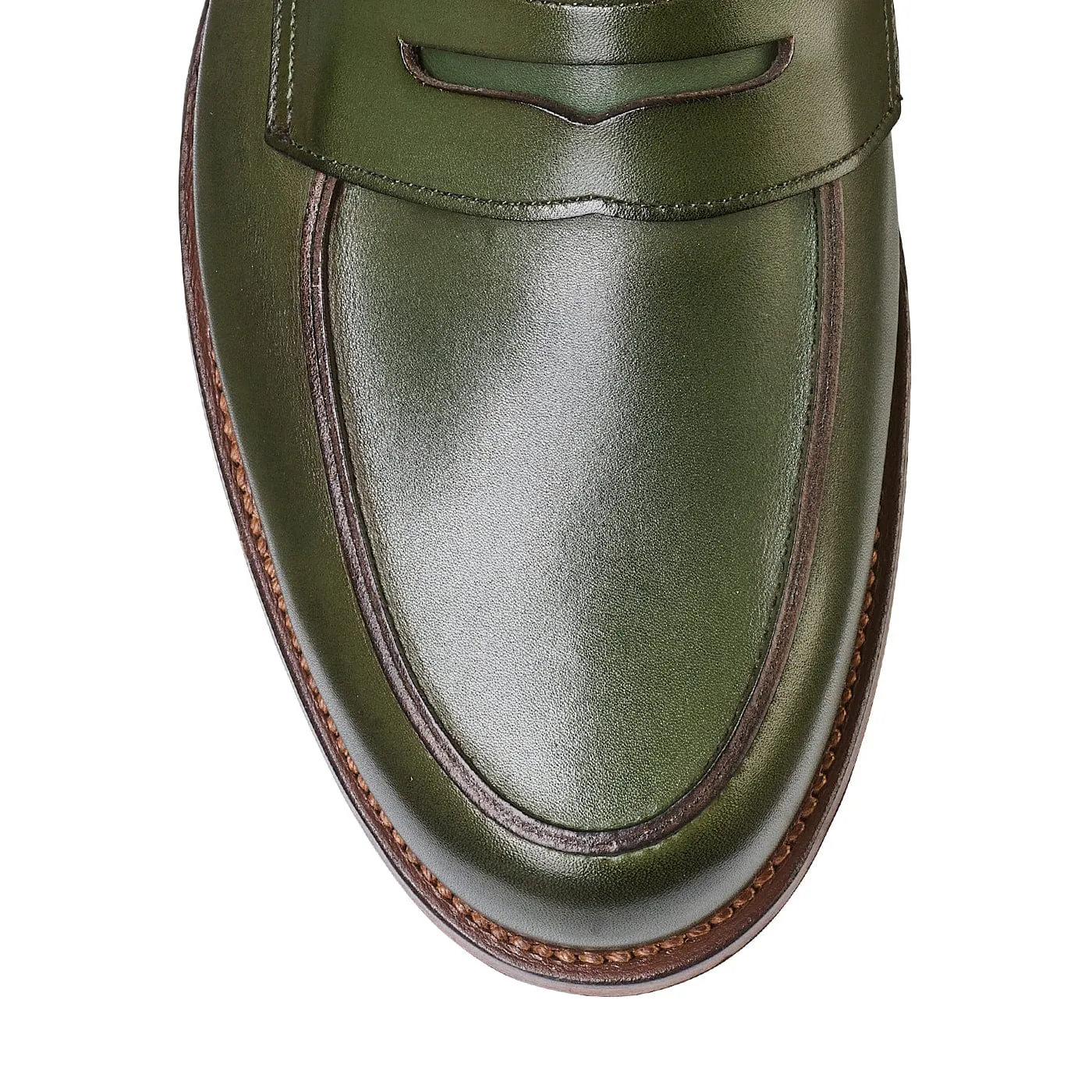 Lilou Green Calf,Women Loafers