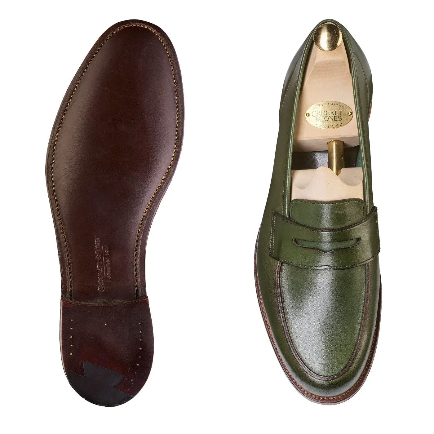 Lilou Green Calf,Women Loafers